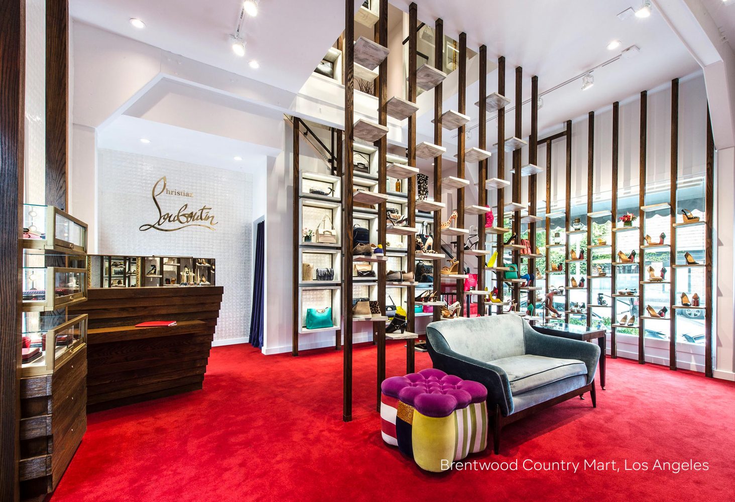 Christian Louboutin Flagship in Brentwood, LA, Global Flagship Design, designed by Household.