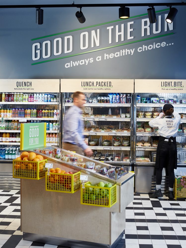Interior shot of the new Centra convenience supermarket store, designed by Household.