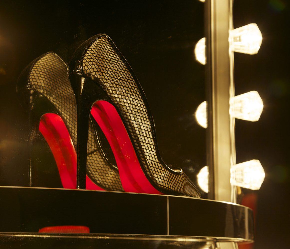 Louboutin shoe on display at the London Design Museum’s Christian Louboutin exhibition, brand experience design by Household.
