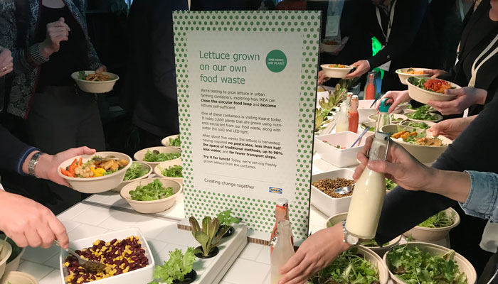 Sustainably grown food at Ikea's One Home One Planet Summit in Kaarst Germany
