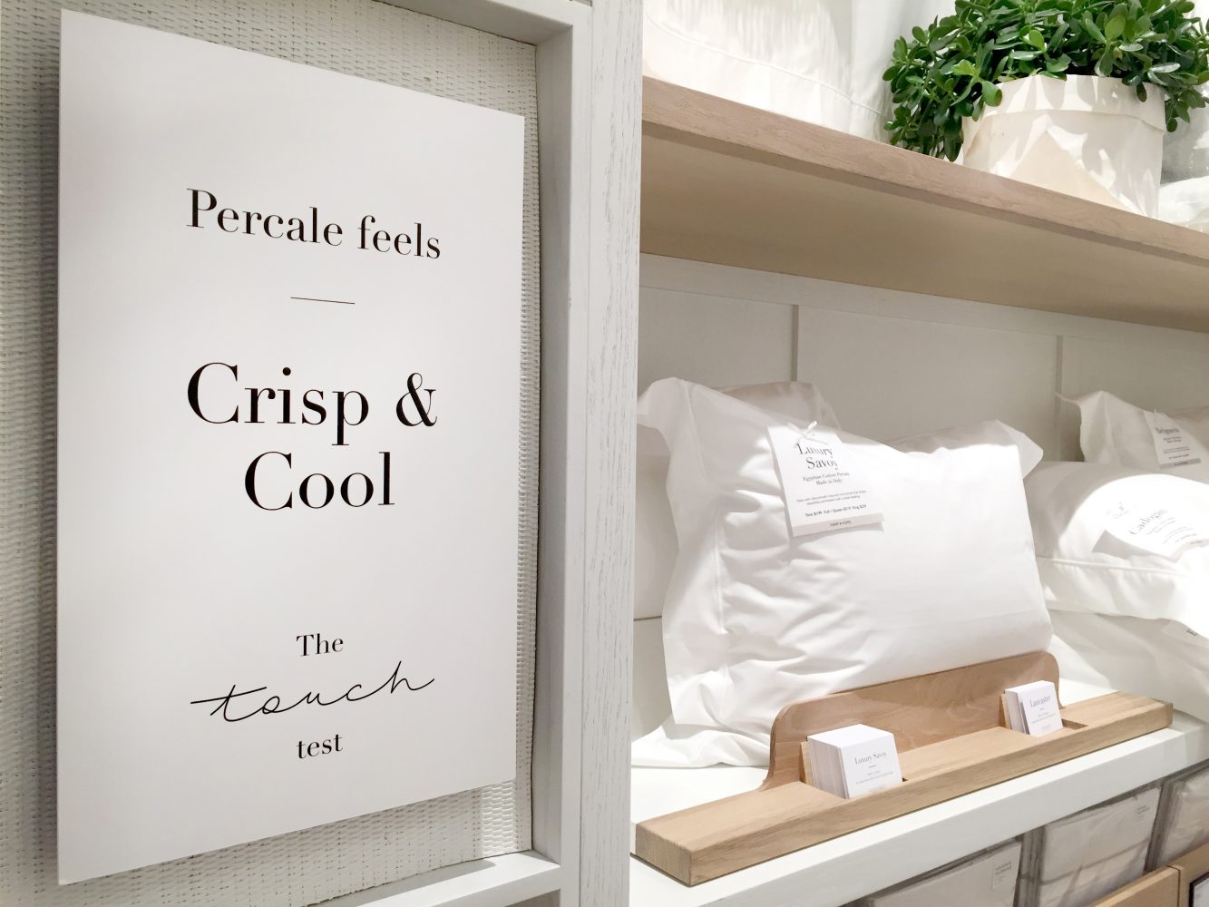 VM and product display, The White Company New York, Flagship Design by Household.