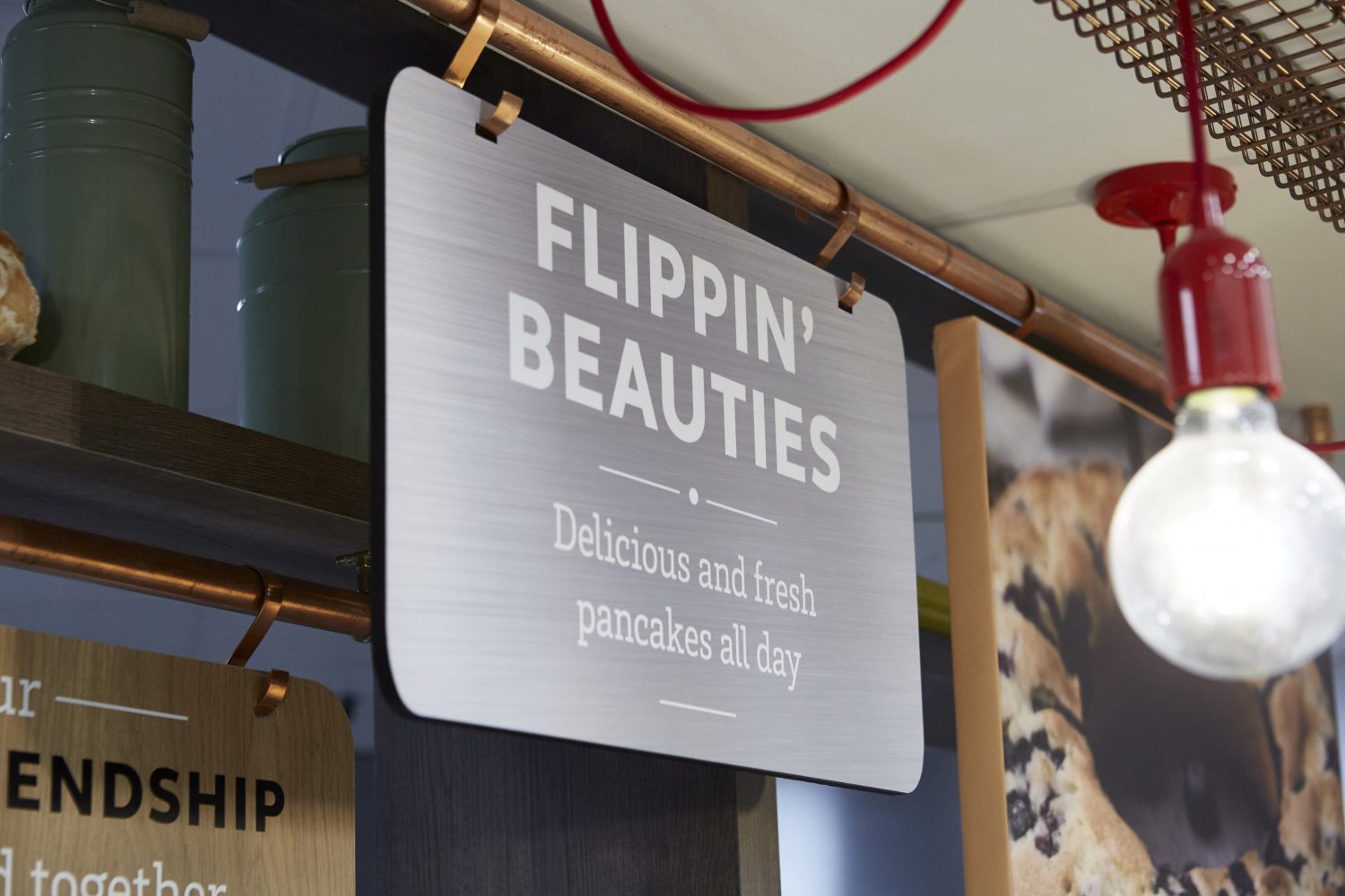 'Flippin' beauties. Delicious and fresh pancakes all day' Supervalu VM, Supermarket Franchise Design by Household.