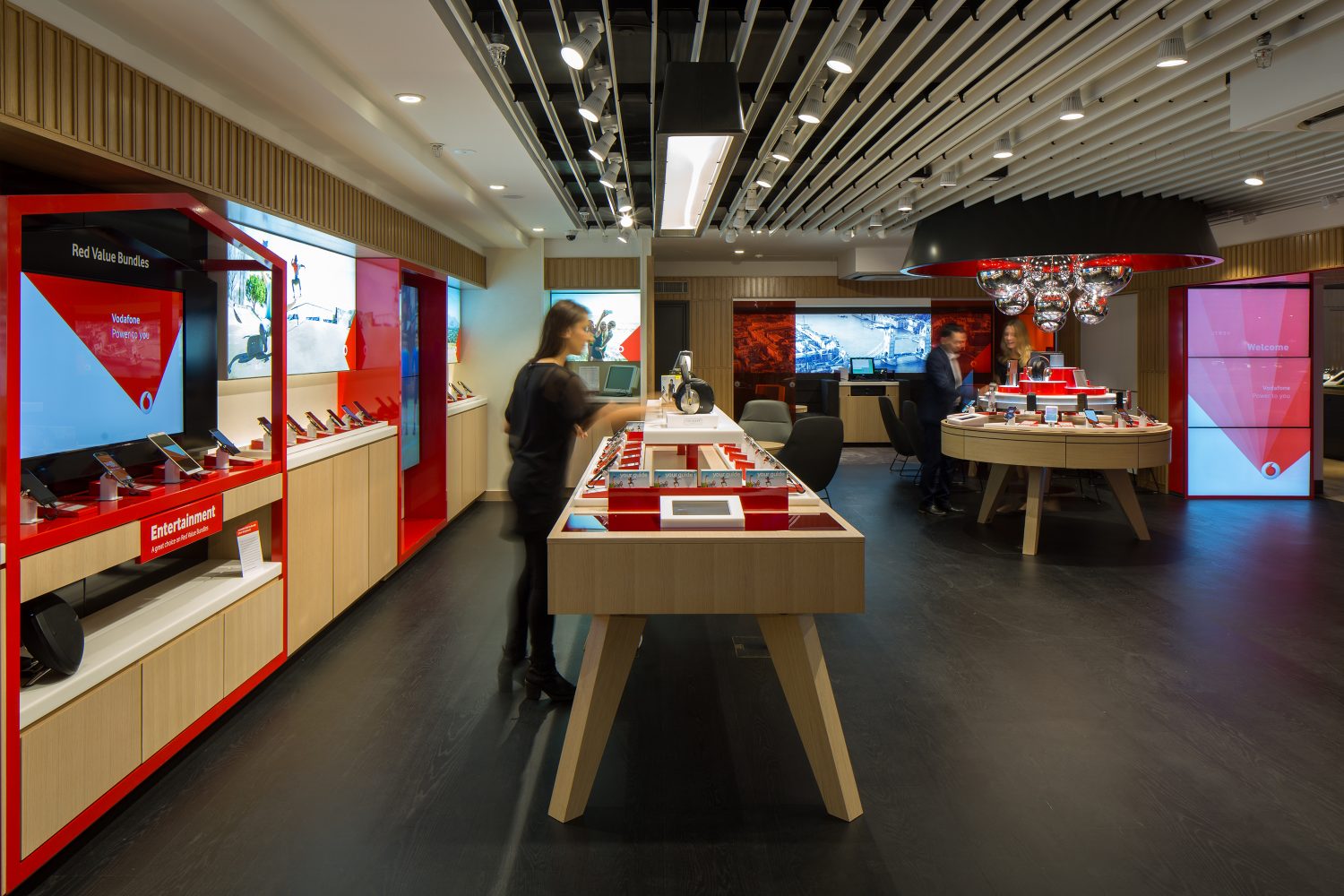 Vodafone Harrods interior image of store, Luxury Retail Experience Design by Household.