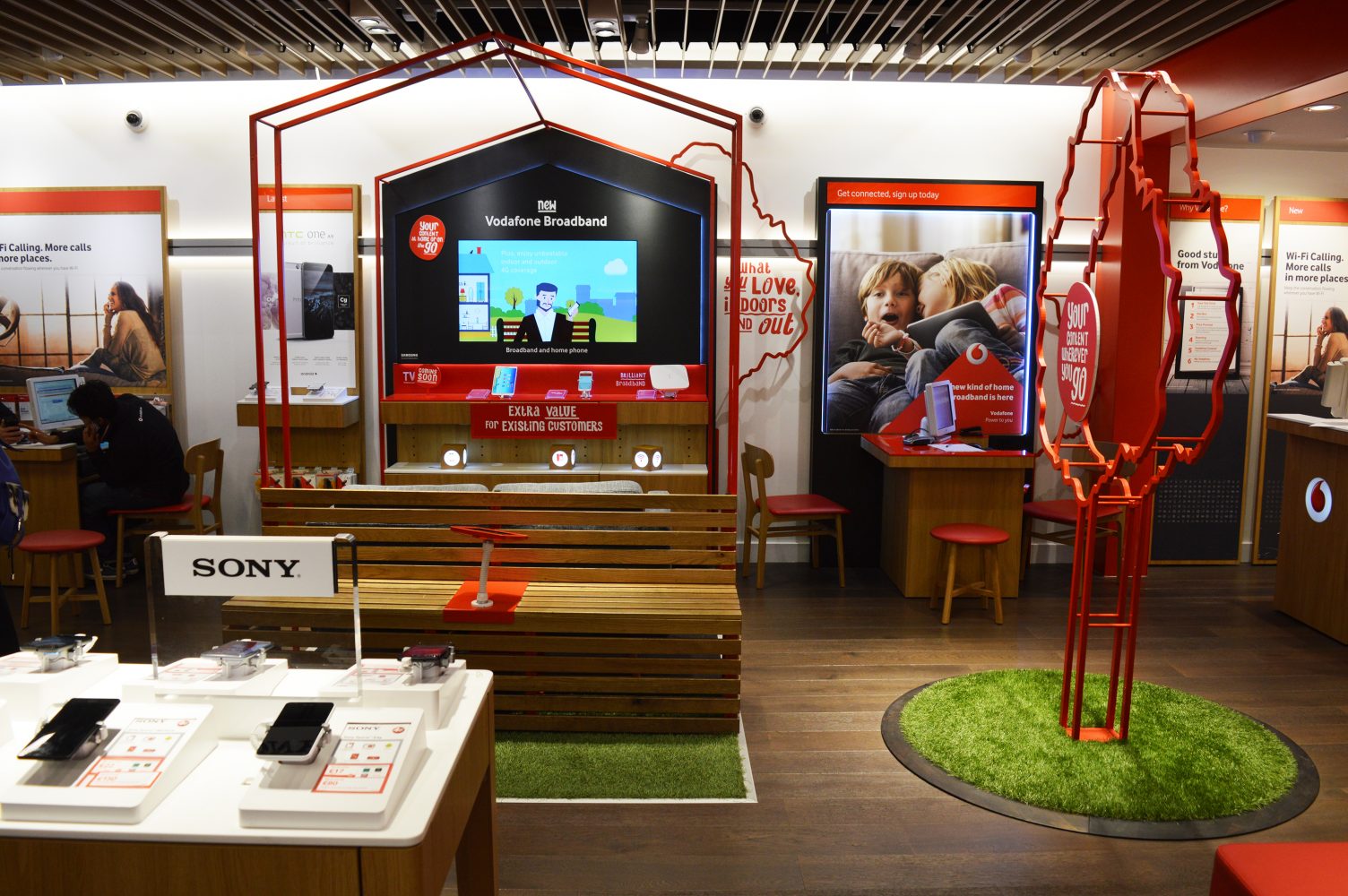 Vodafone Quad Play, image of store, Retail Store and Service Design by Household.