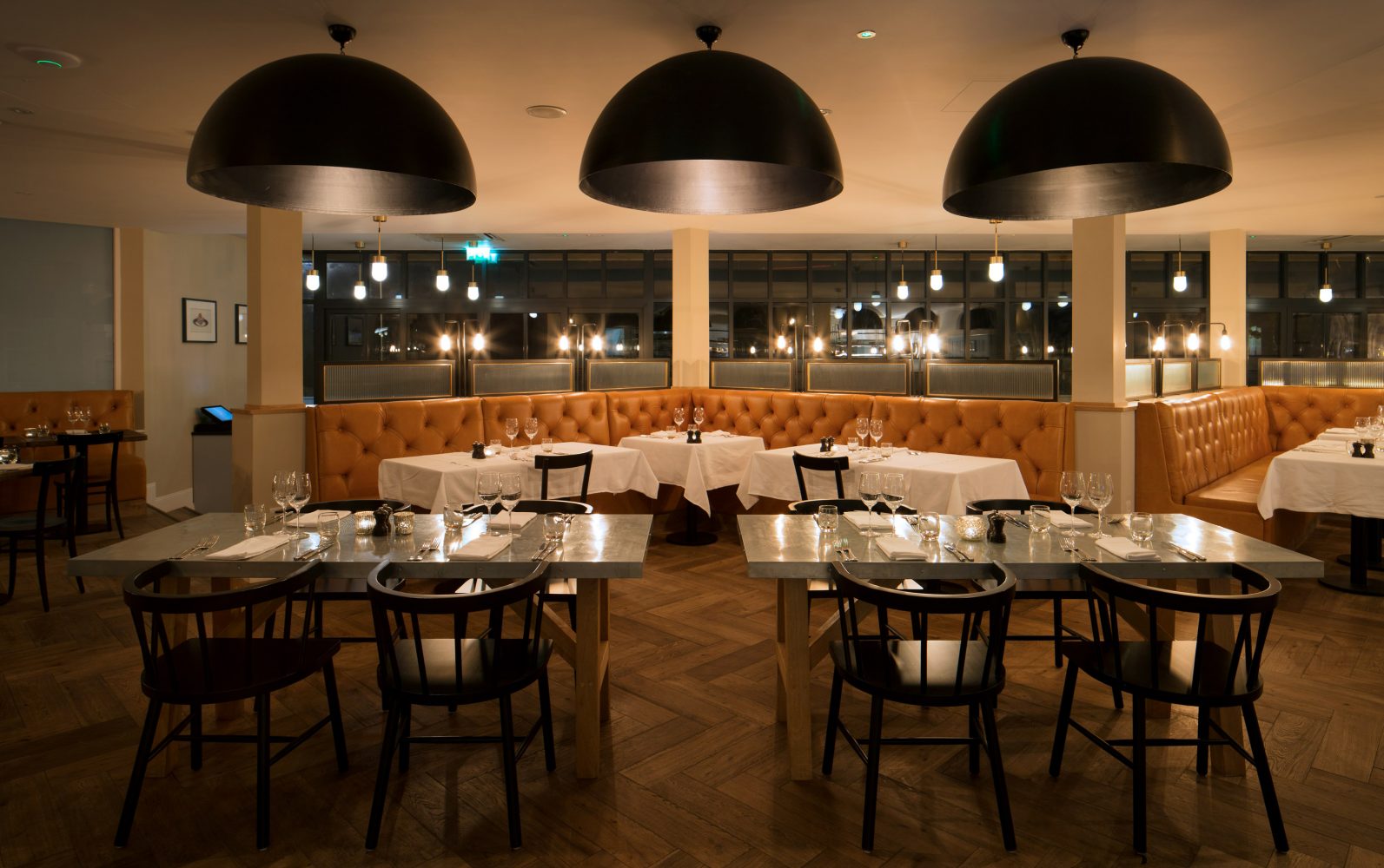 Image of dining space at Zacry’s Watergate Bay Hotel, Restaurant and Bar Design by Household.